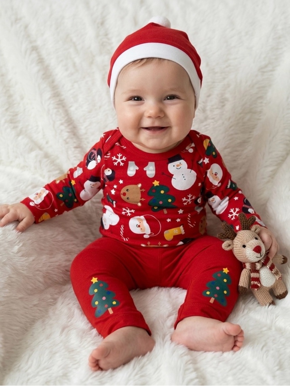 Baby's First Christmas 3-Piece Festive Outfit Set – H&M Organic Cotton